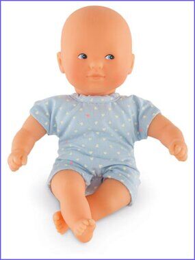 Corolle Mini Bath Calin Doll Sweet Hearts-Blue 8"  New In Box